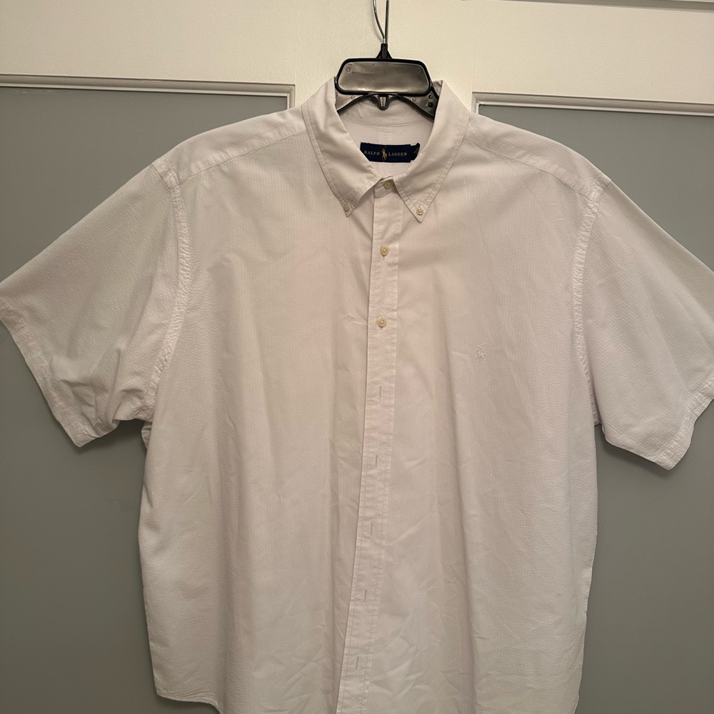 Polo by Ralph Lauren Big Man 2XB Seersucker Button Down short sleeve shirt